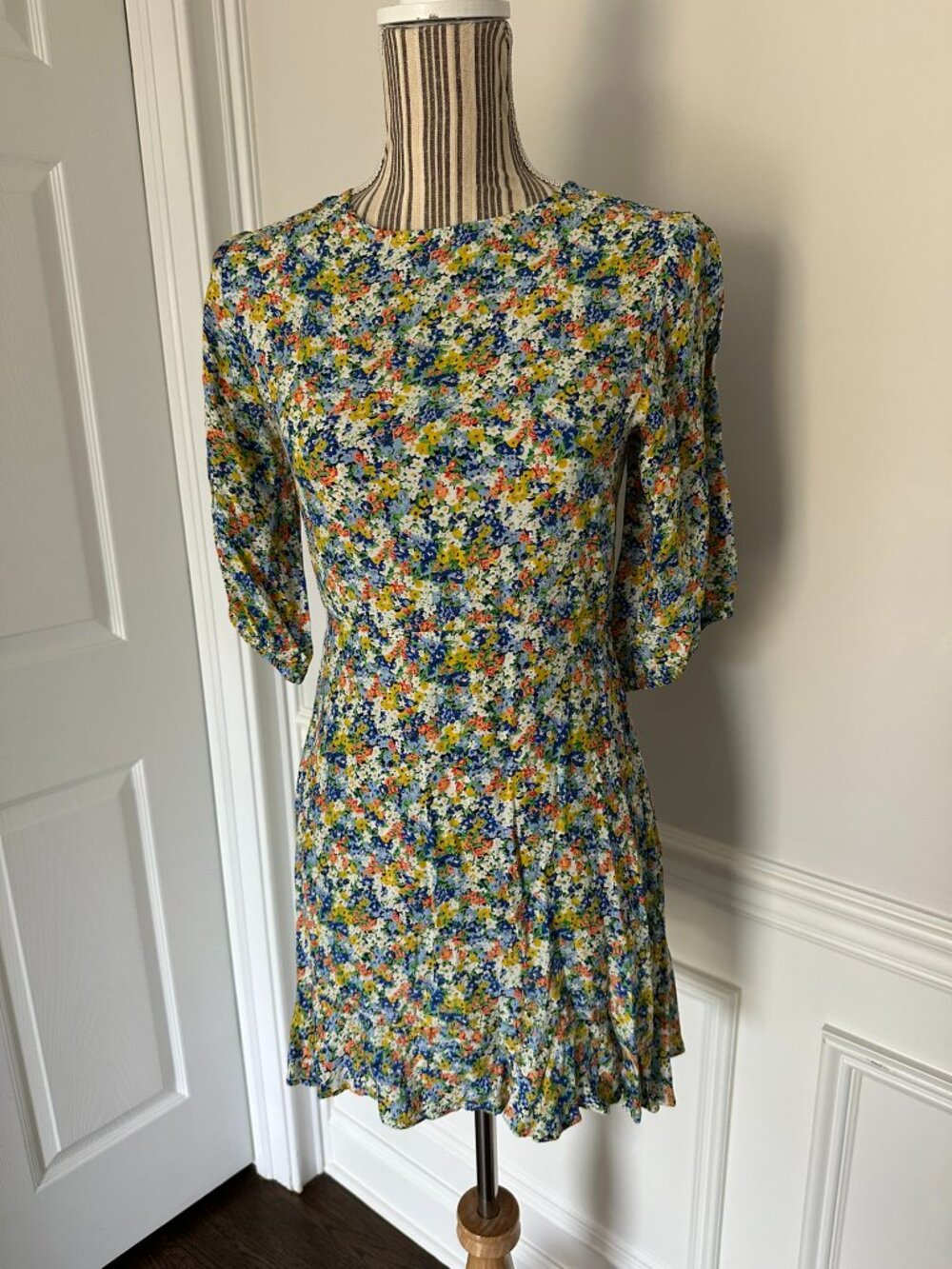 Faithfull The Brand Jeanette Floral Mini Dress Size 2